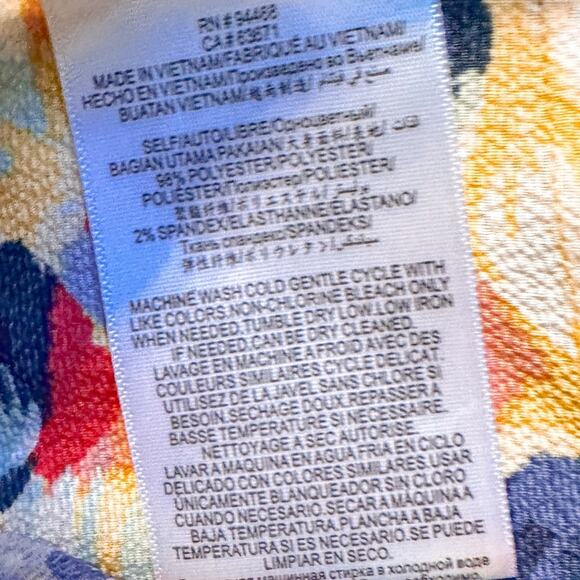 BCBGeneration Yellow Red Blue Floral Ruffle Sarong Wrap Midi Skirt, EUC, Size XS - Picture 11 of 12